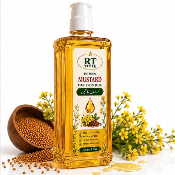 Pure Cold Pressed MUSTARD COOKING OIL - Premium Kachi Ghani Sarson ka Tel