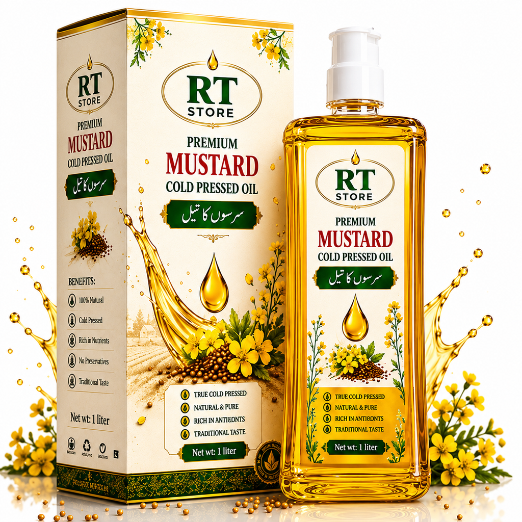 Pure Cold Pressed MUSTARD COOKING OIL - Premium Kachi Ghani Sarson ka Tel