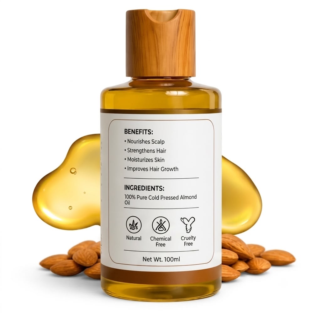 Pure Sweet Almond Oil Cold Pressed